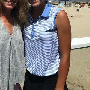 light blue golf polo